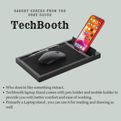 Adjustable - Flexible Laptop Stand with Detachable Mouse Pad and Phone Stand