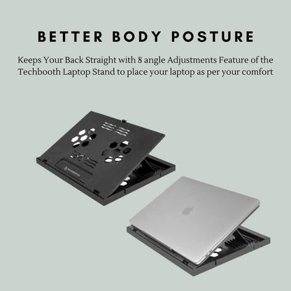 Adjustable - Flexible Laptop Stand with Detachable Mouse Pad and Phone Stand