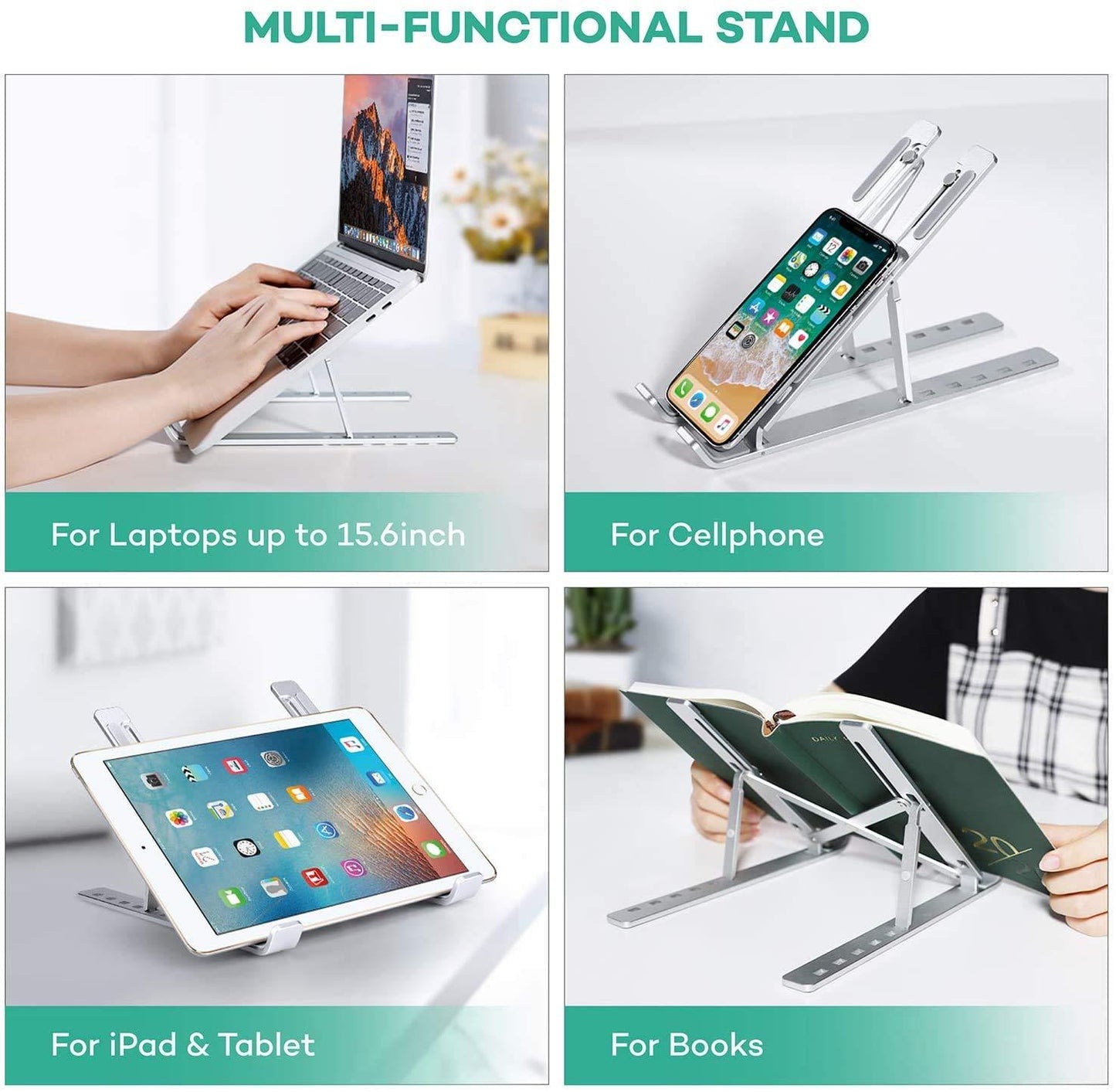 AluFlex Pro - Foldable Aluminum Laptop Stand