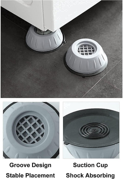 Washer Vibration Pads: 4-Pack - Anti-Shock Feet for Washing Machine.