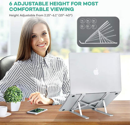 AluFlex Pro - Foldable Aluminum Laptop Stand